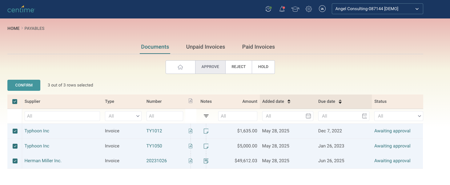 Invoice Approval: Approve, Hold, or Reject an Invoice